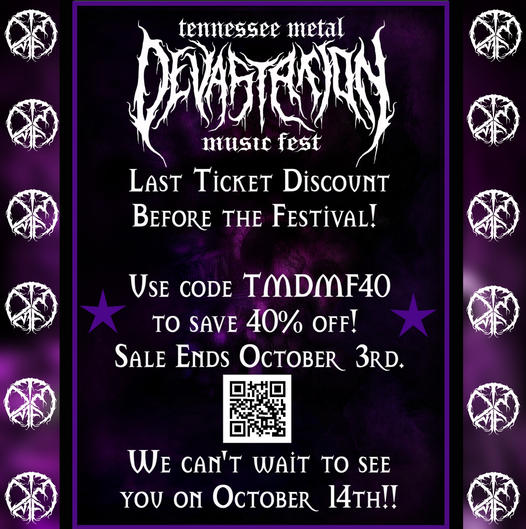 Save 40% Now On Tickets To Tennessee Metal Devastation Music Fest 2023