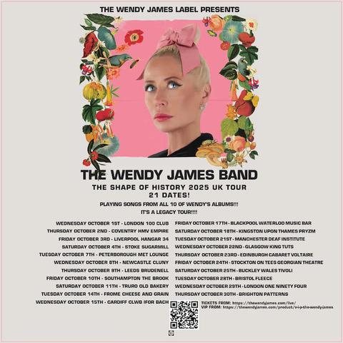 WENDY JAMES Embarks Upon UK Tour This October