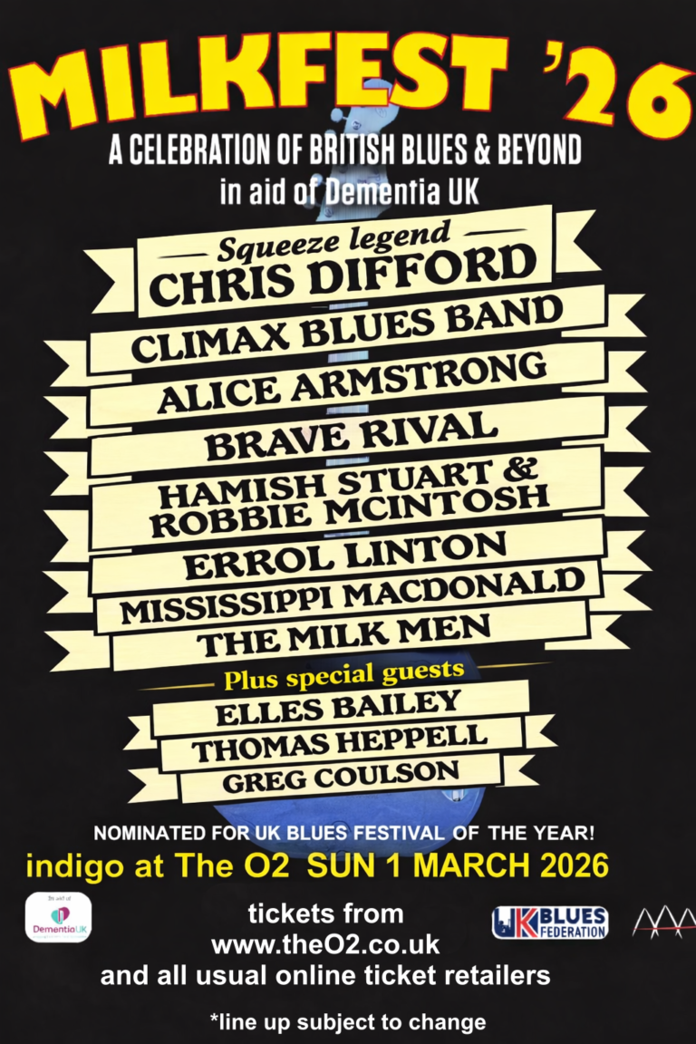 ELLES BAILEY JOINS THE LINE UP FOR LONDON CHARITY BLUES FESTIVAL MILKFEST 26